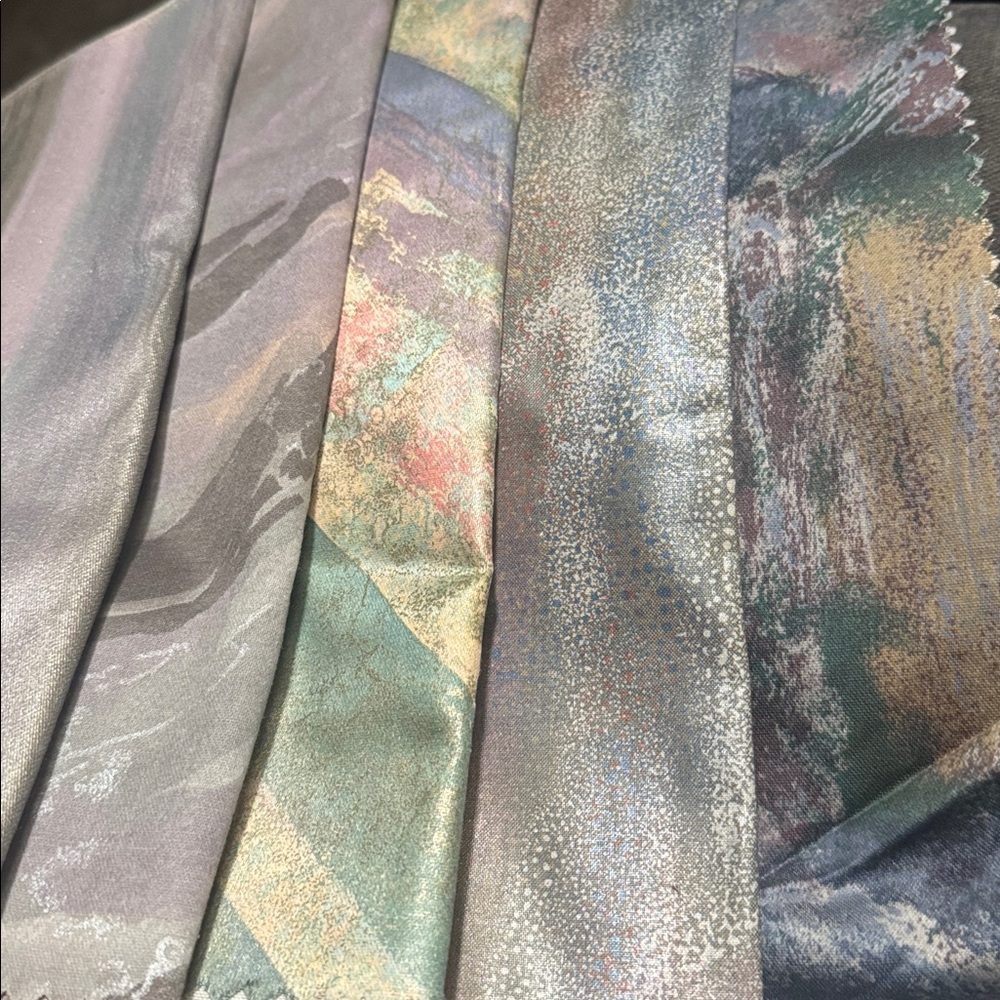 Multicolor Abstract fabric x 6 @ 24” x24” Great fabric for pillows, totes, bags